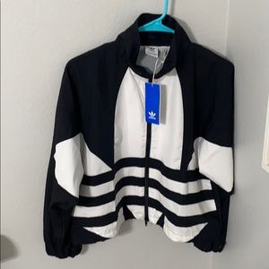 Women adidas jacket crop top small